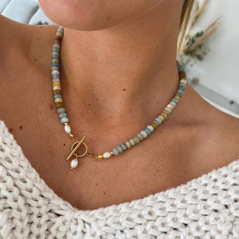 Collana bohemien con perle