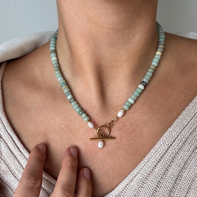 Collana bohemien con perle