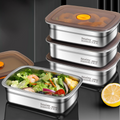 🔥70% DE DESCUENTO | Caja De Comida Al Vacío De Acero Inoxidable Antibacteriana 316 (19 x 13.5 x5.5 cm)