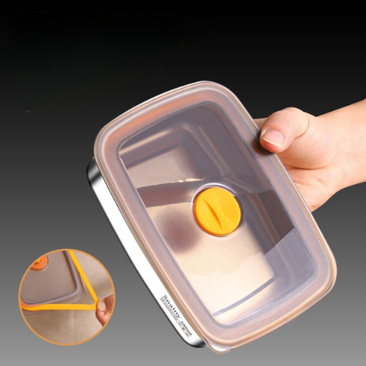 🔥70% DE DESCUENTO | Caja De Comida Al Vacío De Acero Inoxidable Antibacteriana 316 (19 x 13.5 x5.5 cm)