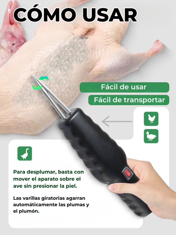 Máquina desplumadora eléctrica para pollos, patos y codornices