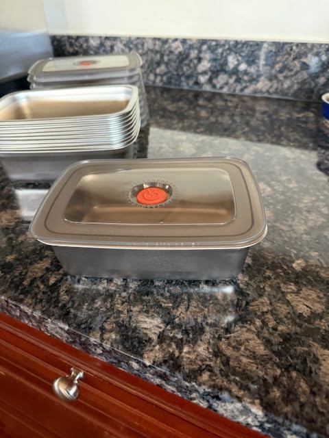 🔥70% DE DESCUENTO | Caja De Comida Al Vacío De Acero Inoxidable Antibacteriana 316 (19 x 13.5 x5.5 cm)
