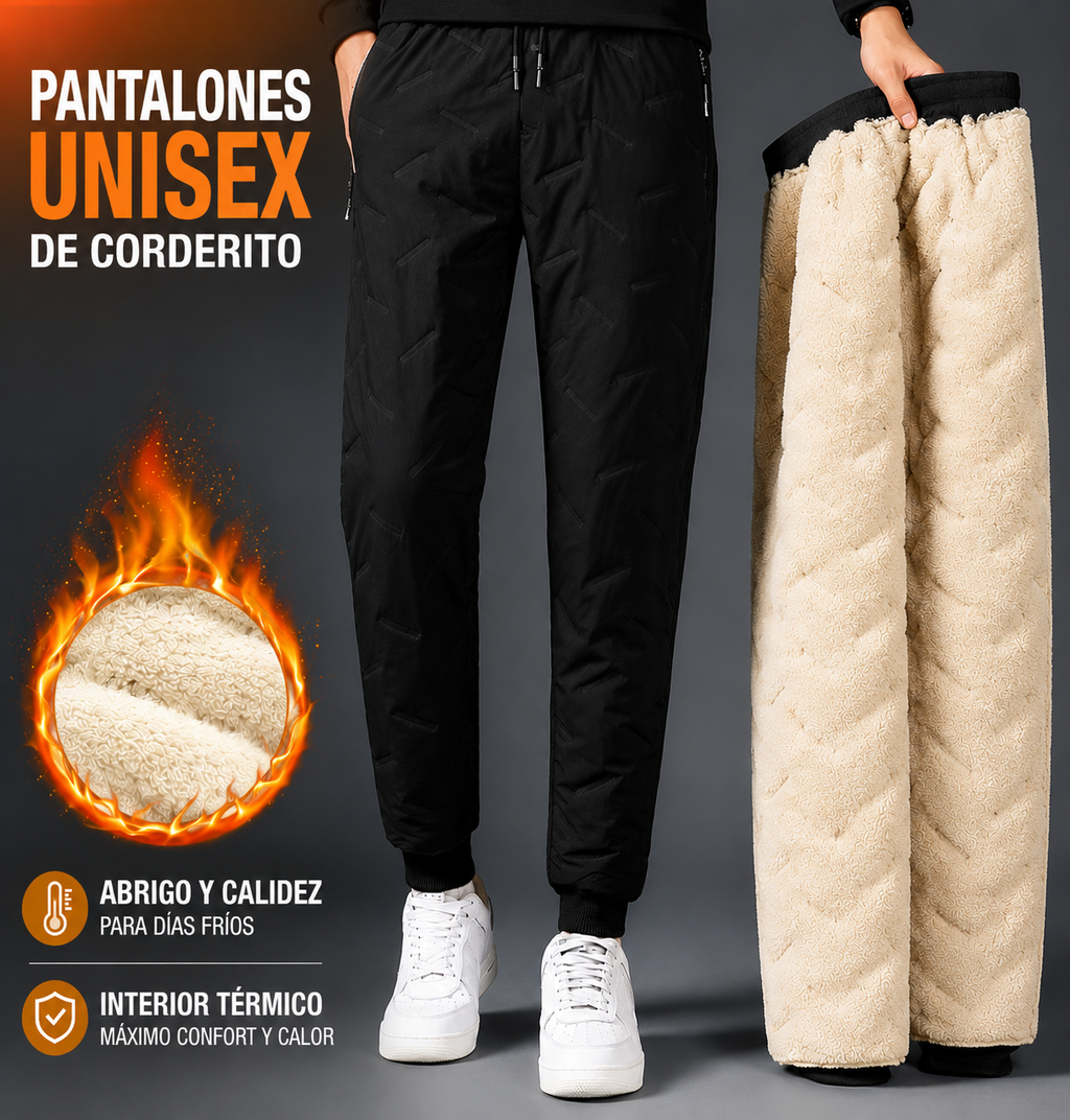 Pantaloni dritti o jogging unisex con pile