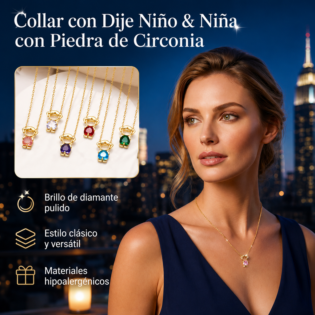Collana con pendente a cuore e zirconia