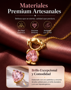 Collana con pendente a cuore e zirconia