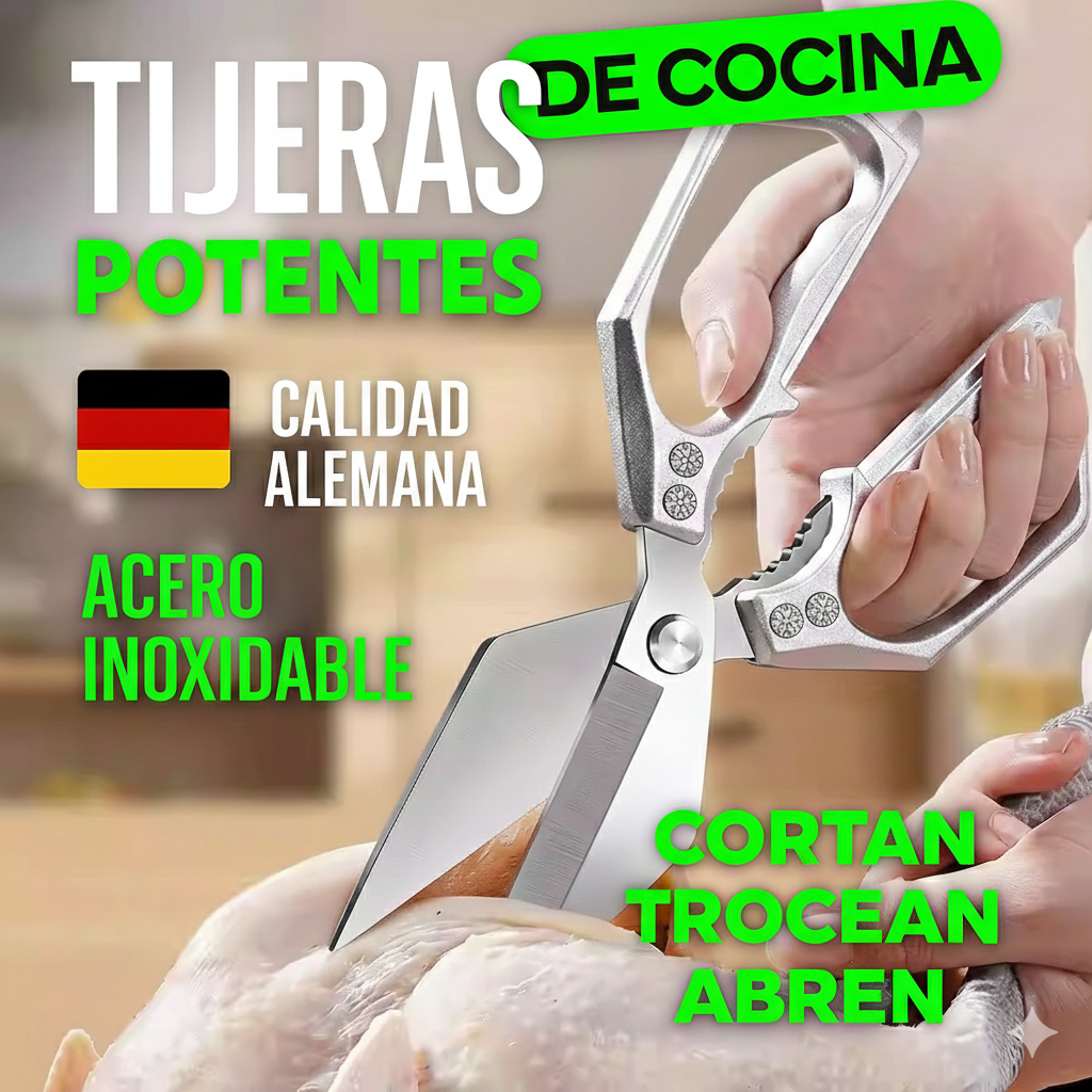 Tijeras grandes con hoja en forma de diamante, hechas de acero inoxidable macizo importado de Alemania (new)
