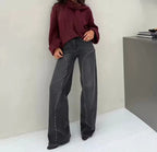 Jeans dritti a vita alta