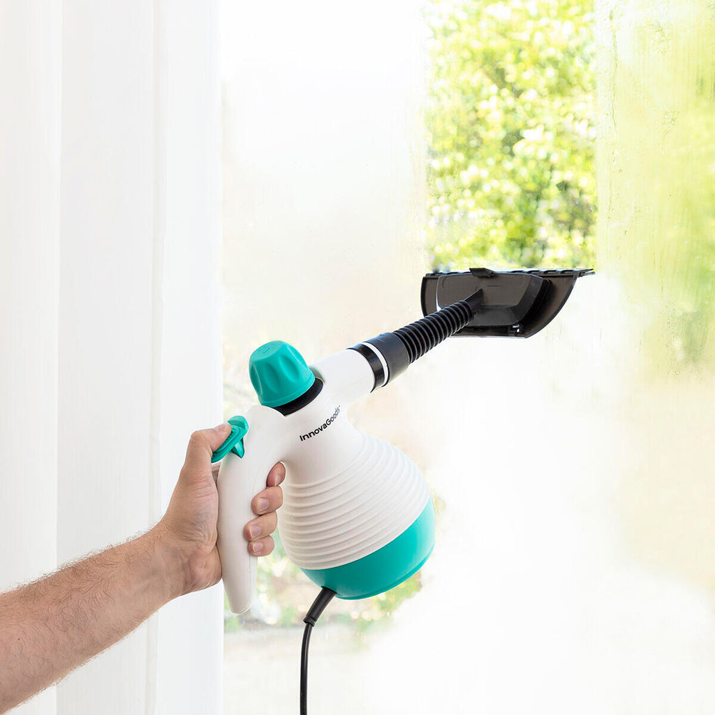 Vaporera de mano multiusos VaporClean™ - La única forma de limpiar y eliminar el 99,9% bacterias de tu hogar. (Hoy +9 accesorios GRATIS). 0,35 L 3 Bar 1000W
