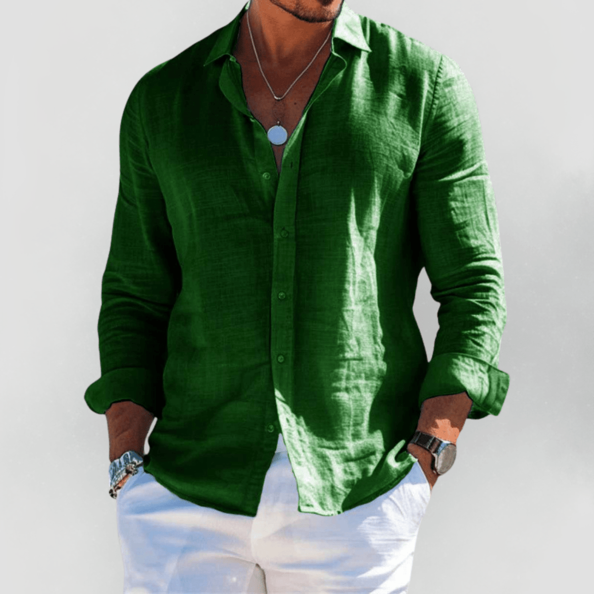 Kaelith - Camicia estiva leggera da uomo