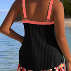 Completo vacanze stampato con top e shorts