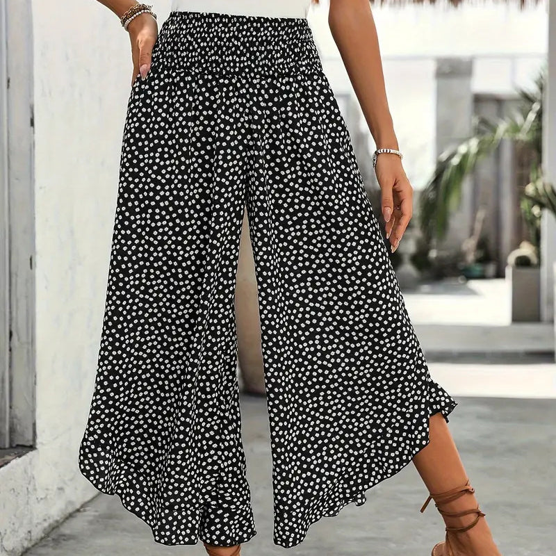 Pantaloni fluidi da donna a vita alta - Stile elegante e comodo