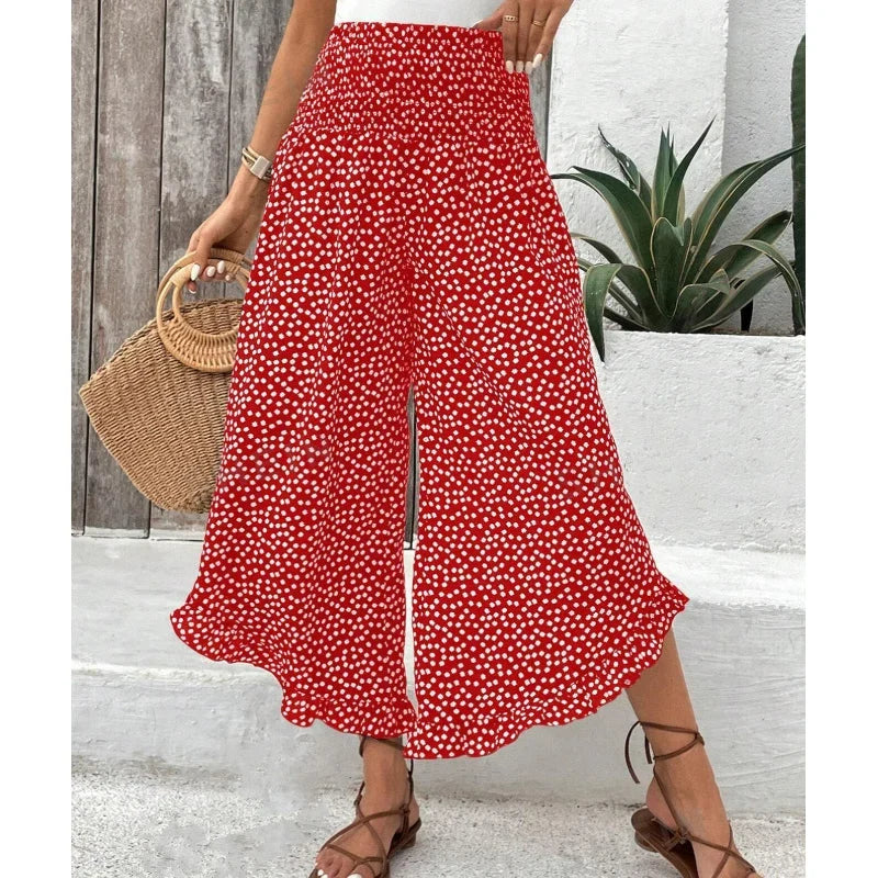 Pantaloni fluidi da donna a vita alta - Stile elegante e comodo