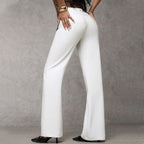 Pantaloni eleganti a zampa da donna