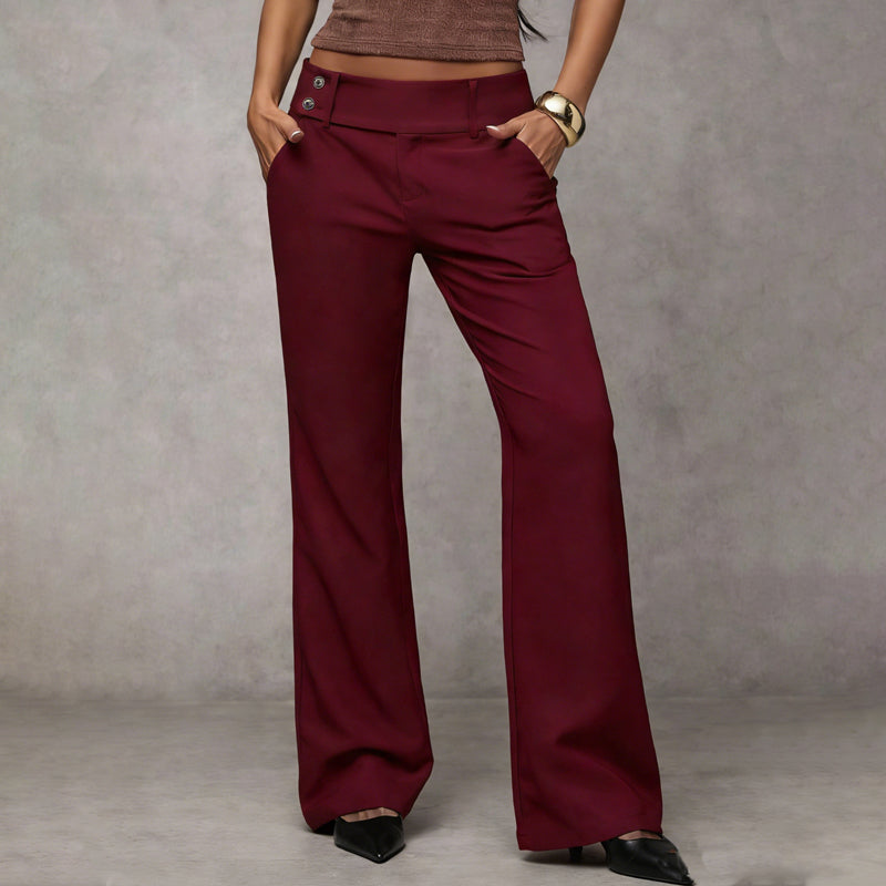 Pantaloni eleganti a zampa da donna