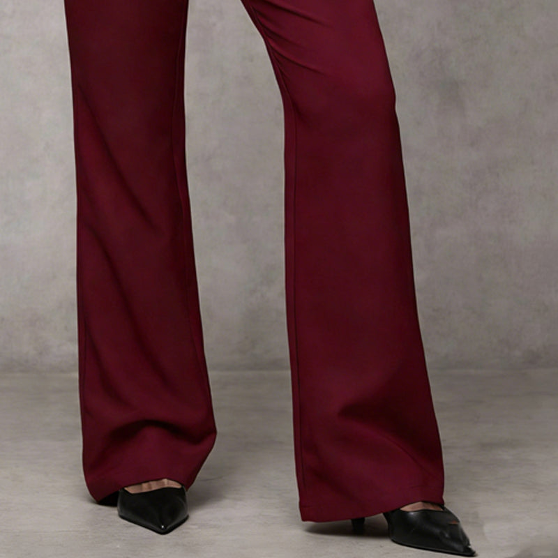 Pantaloni eleganti a zampa da donna