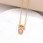 Collana con pendente a cuore e zirconia